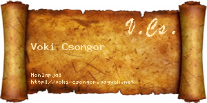 Voki Csongor névjegykártya